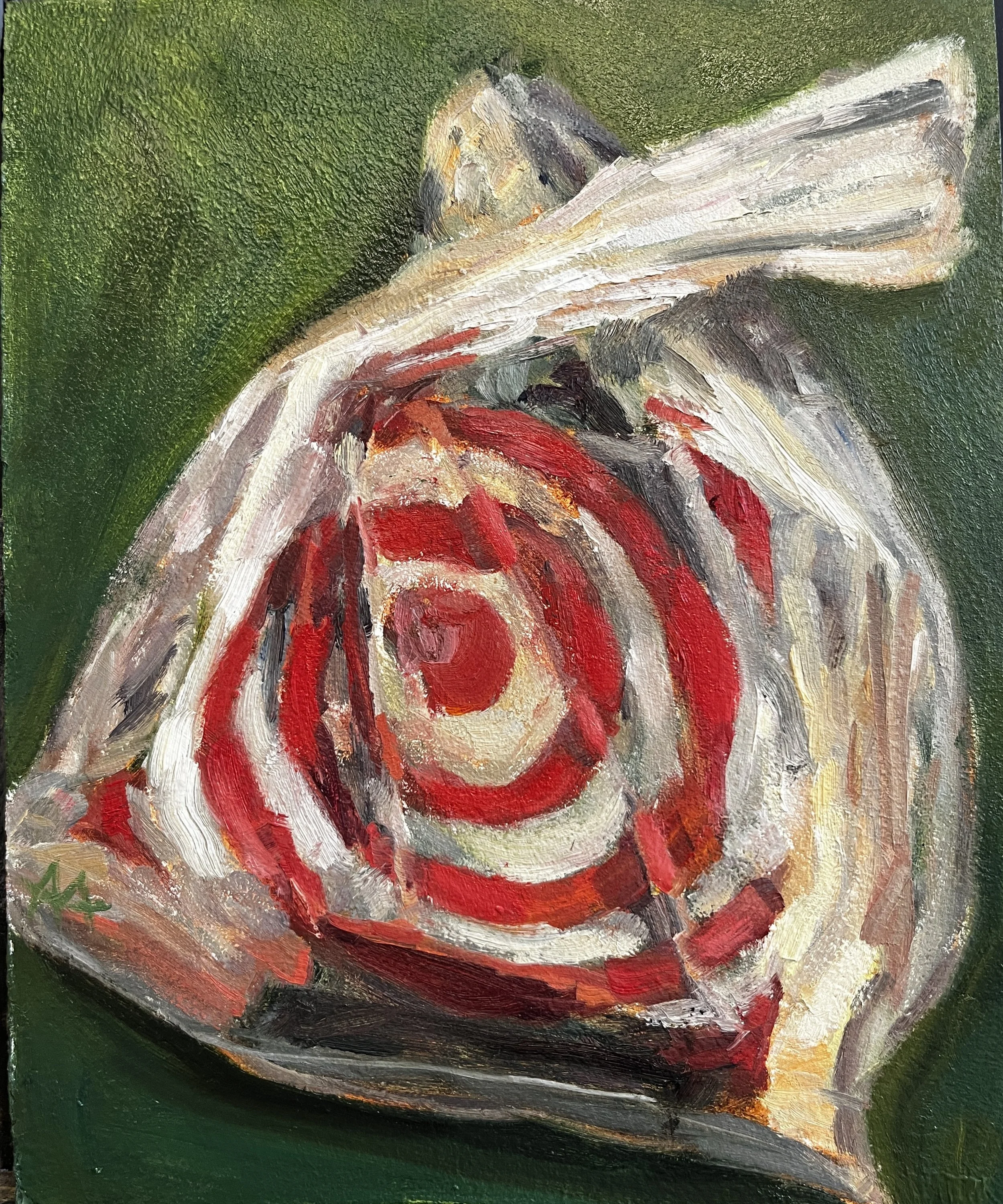 Bullseye - Oil on panel 8x10