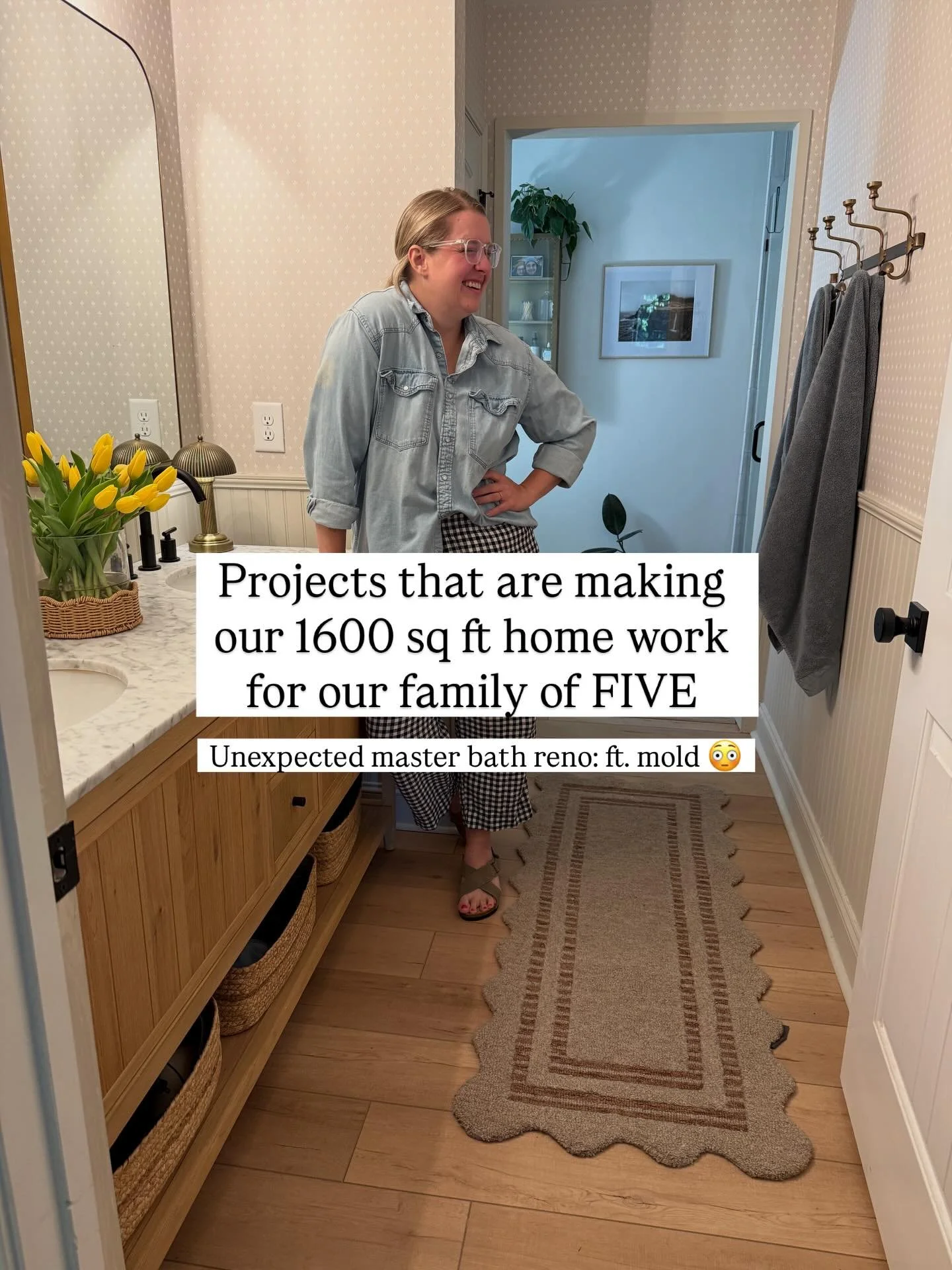 She&rsquo;s cozy &amp; cute &amp; she&rsquo;s ours 🥰 Continuing this little home series is so fun for me &amp; while this project was stressful in the moment because it was unexpected, I now love a room I use to loathe(dramatic? maybe, but true haha