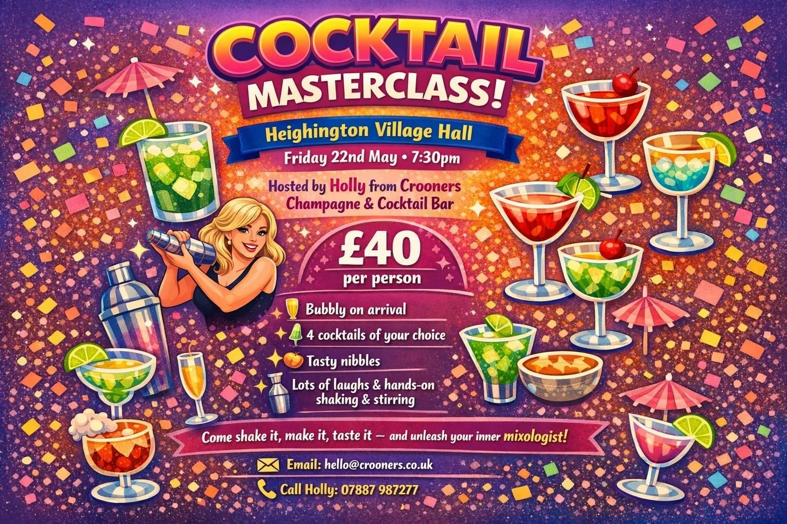 Cocktail Masterclass by Crooners Champagne &amp; Cocktail Bar
