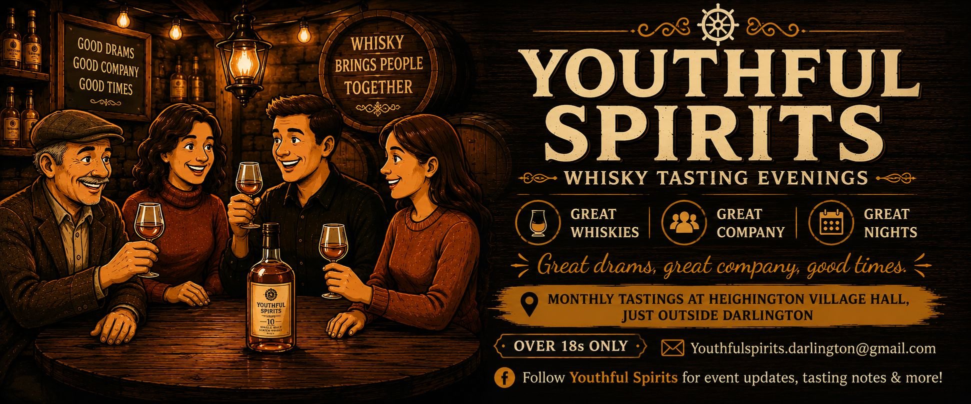 Whisky tasting at Heighington Village Hall - October