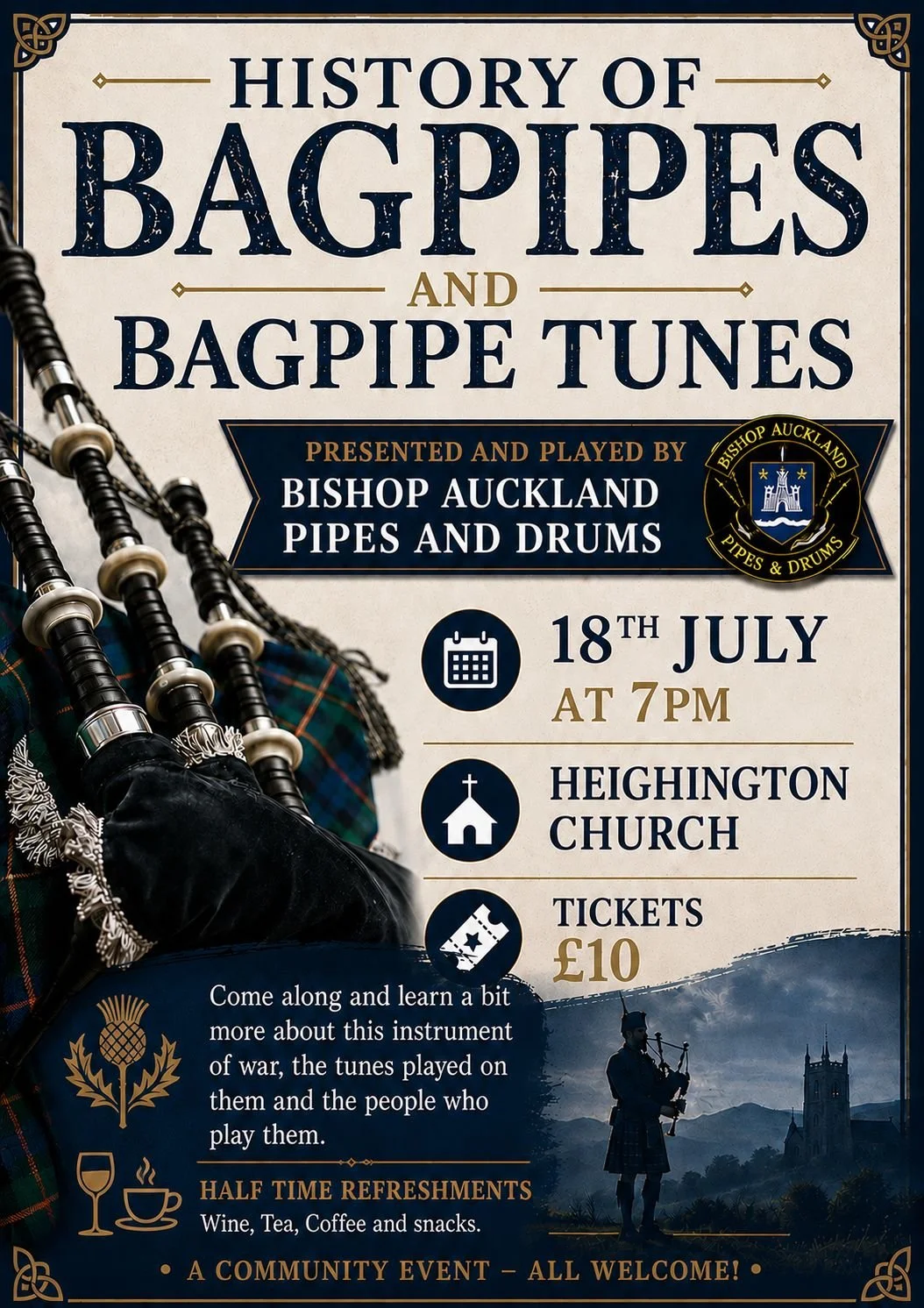 HISTORY OF BAGPIPES AND BAGPIPE TUNES