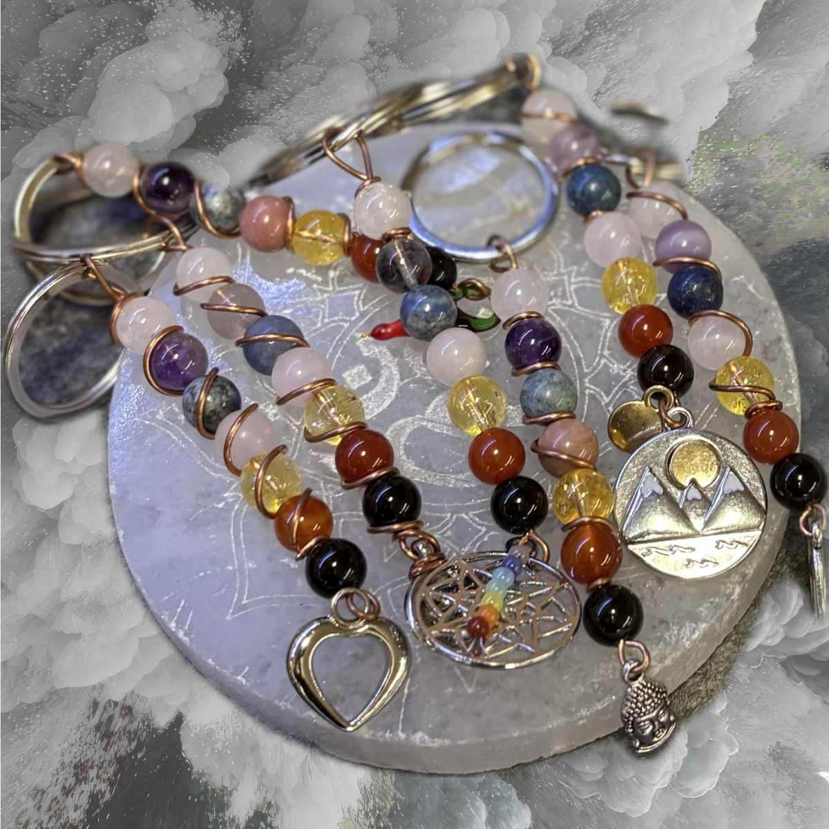 Wire Wrapped Chakra Keytag