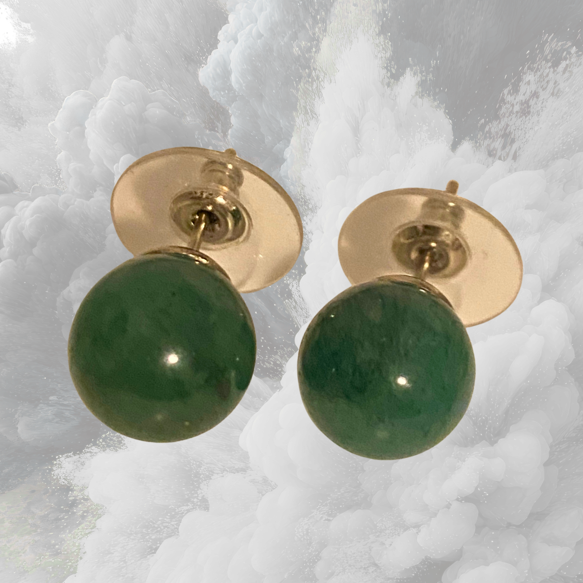 Green Adventurine Stud Earrings