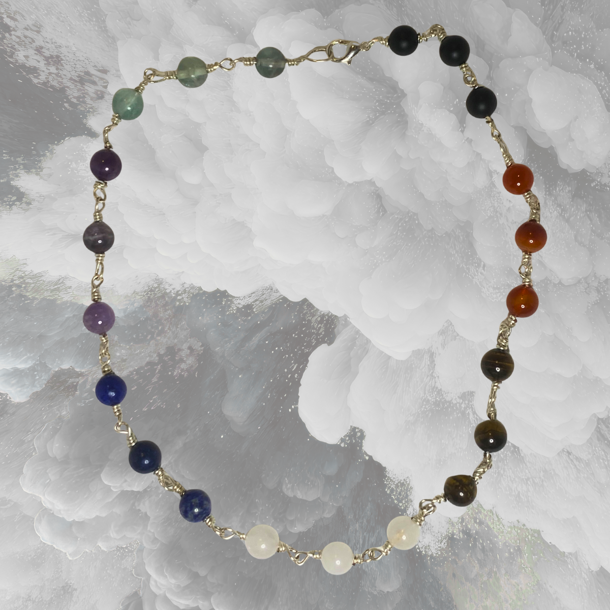 Silver Chakra Necklace