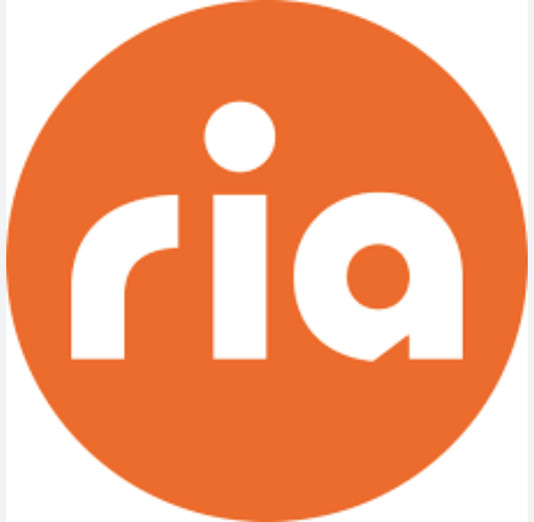 Orange circle with white lowercase text 'rio' in the center.
