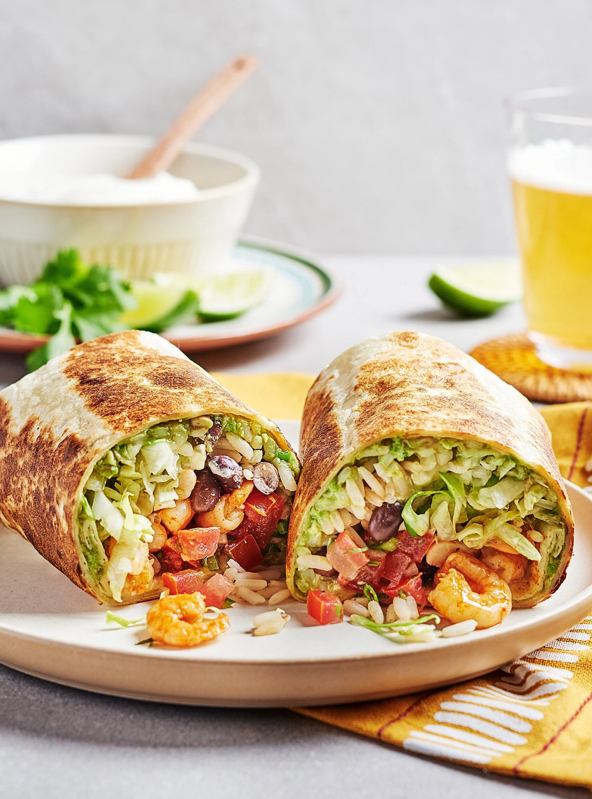 shrimp burritos