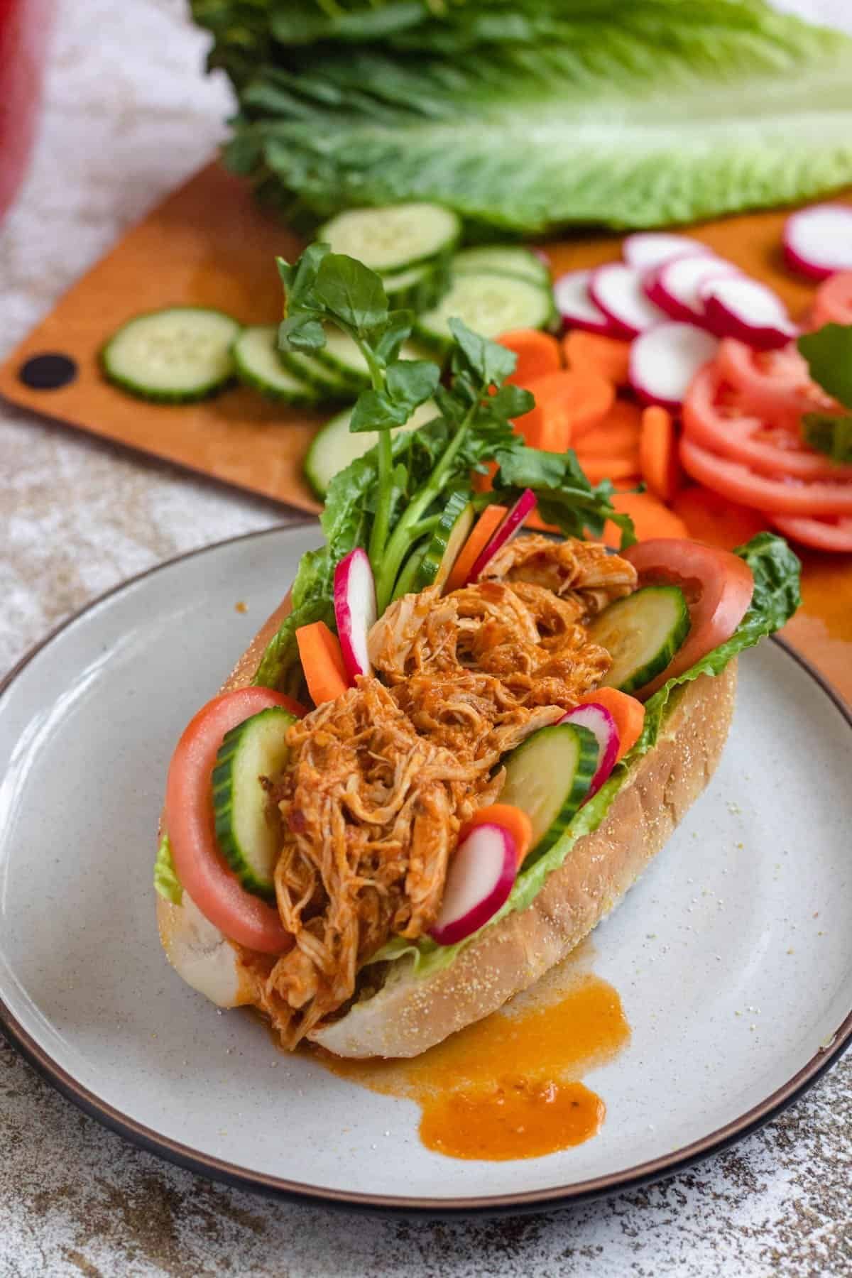pan con pollo