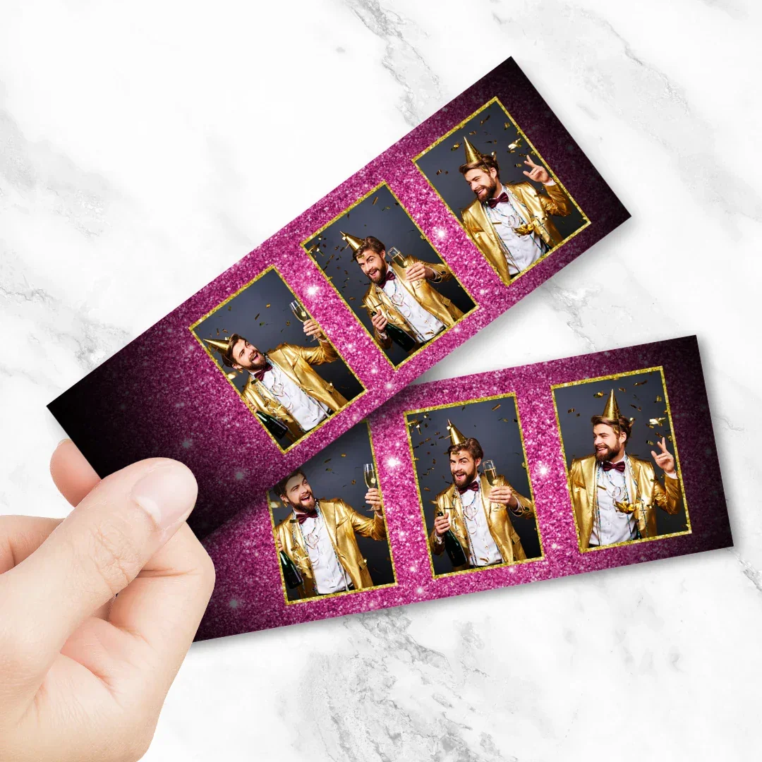 Printing available in various sizes, including photo strips