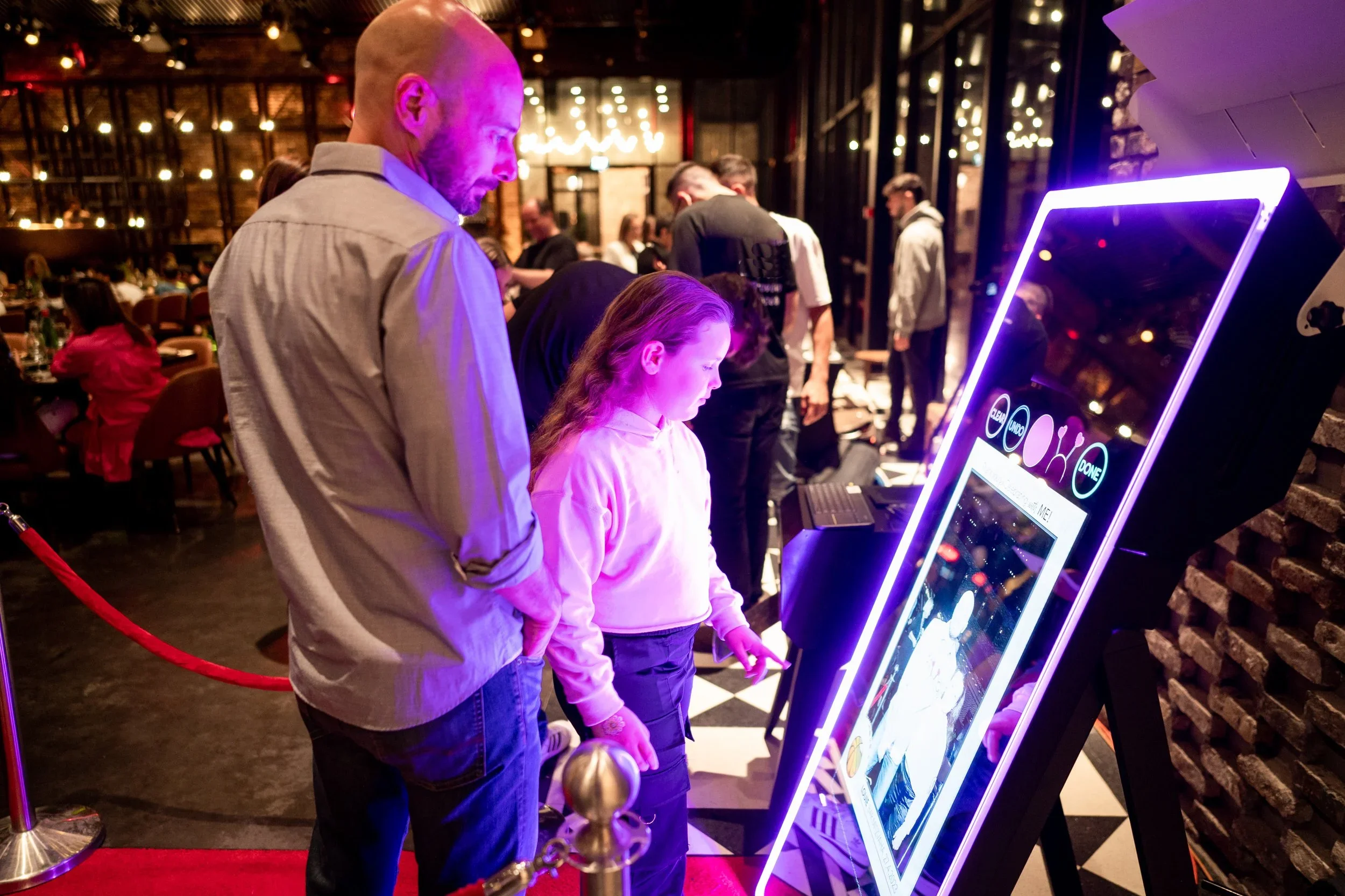 Tap and design your own photo in the mirror
