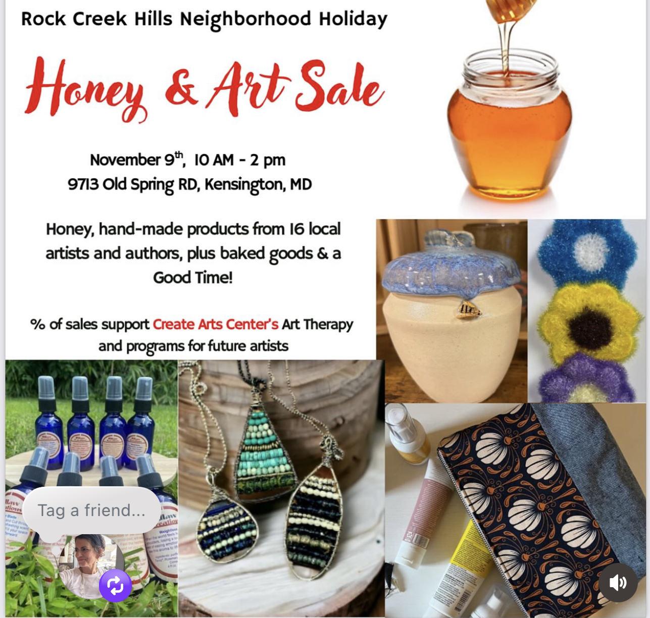Rock Creek Hills Neighborhood Holiday Honey &amp; Art Sale
