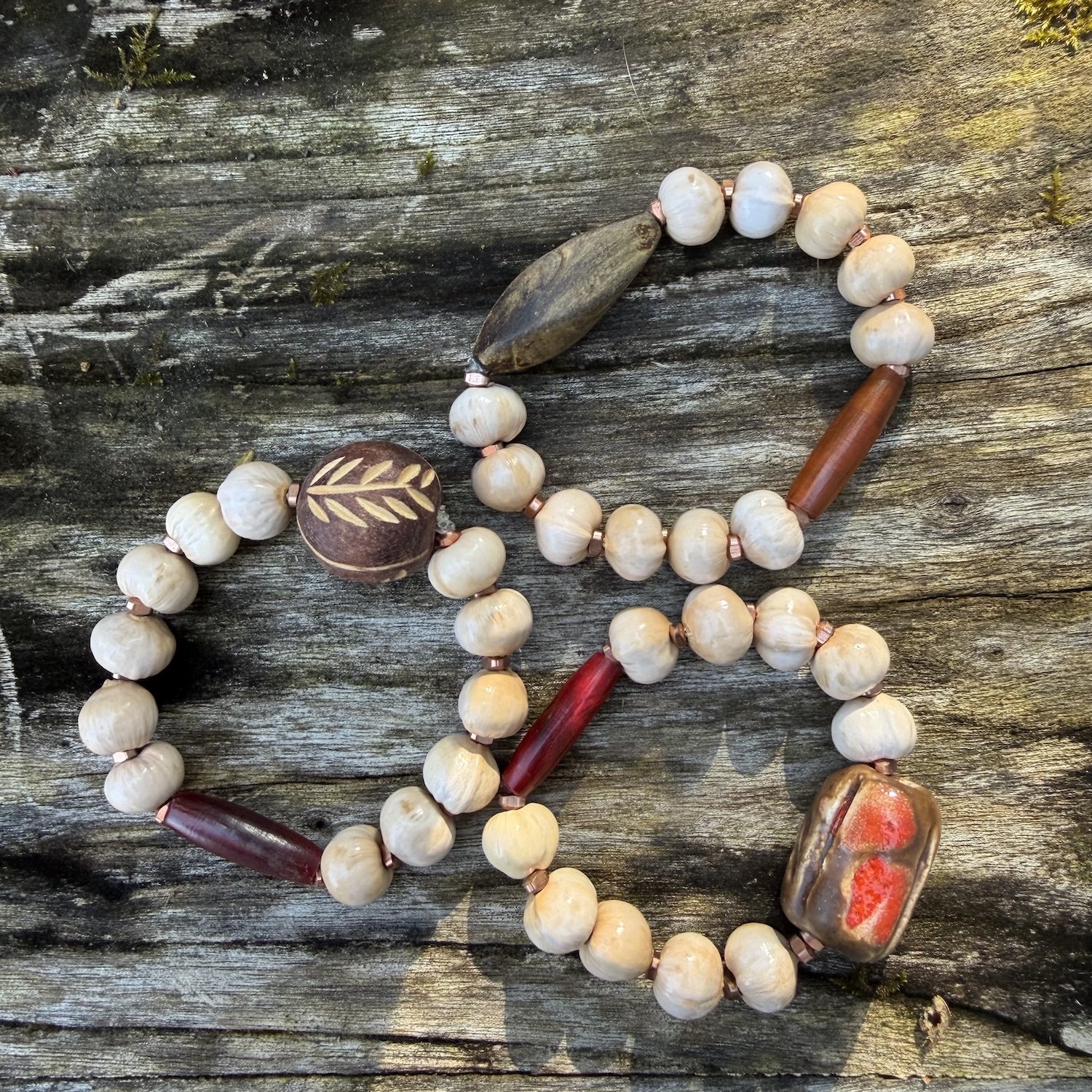 Dried Chickpea & Vintage Beads