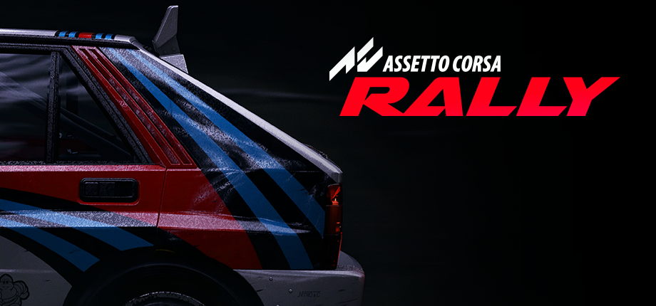 Rear of Lancia 037 with Assetto Corsa Rally Logo