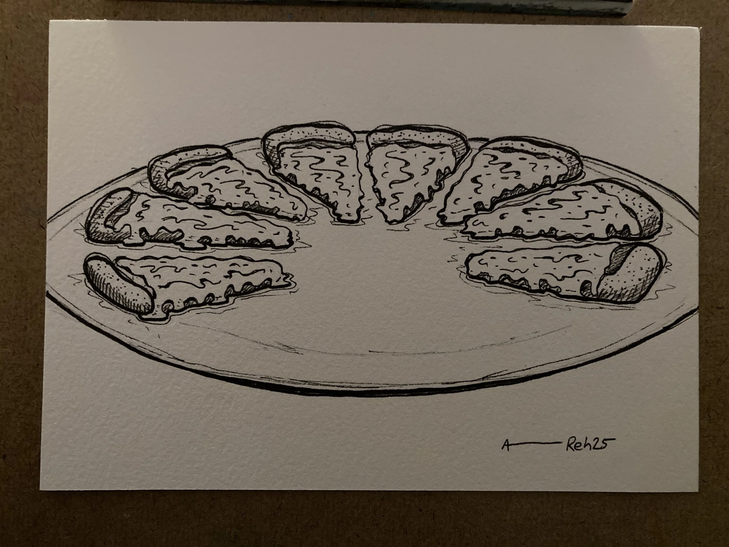 Drawing of a Pizza Plate