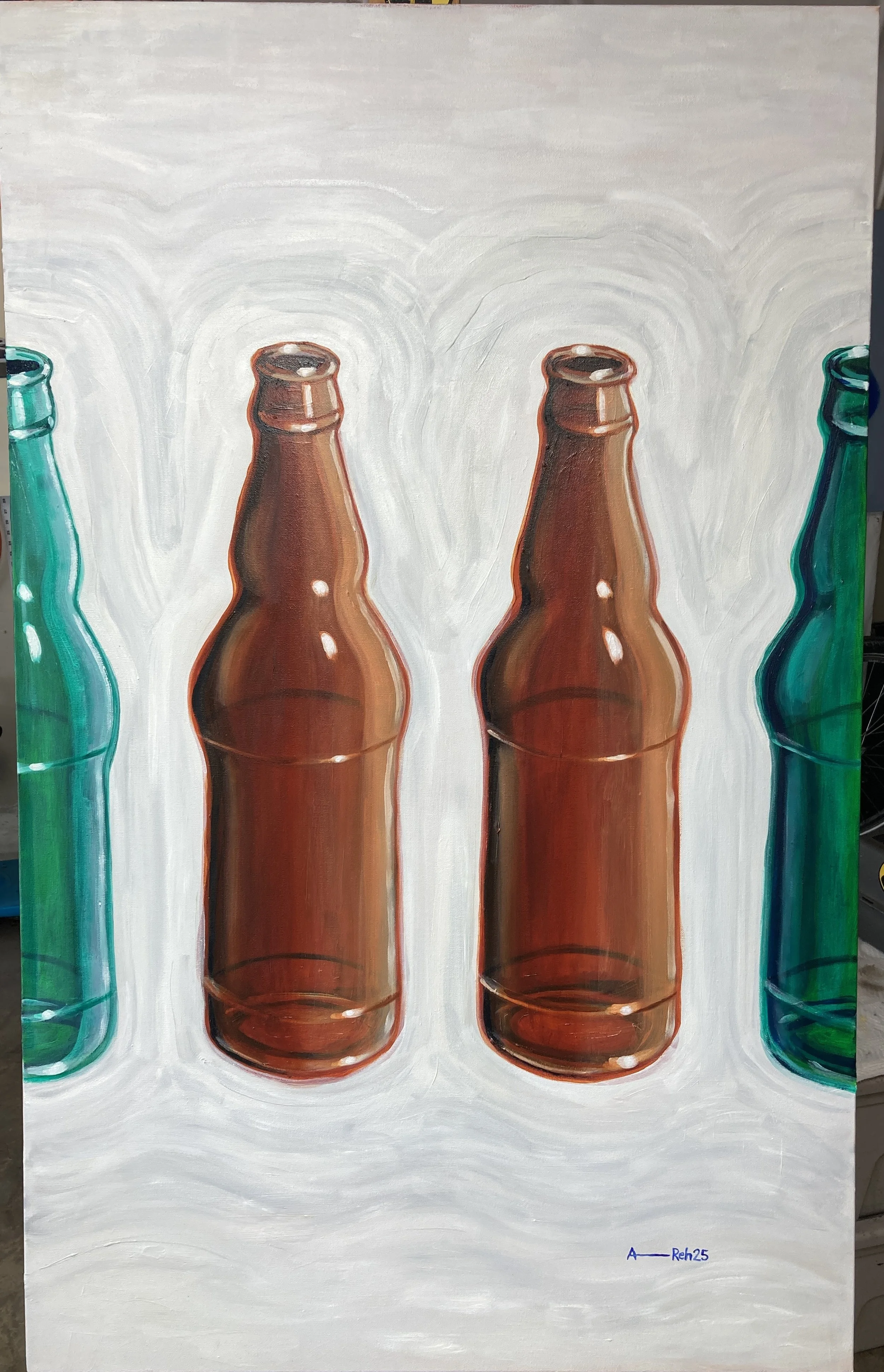 "three bottles"