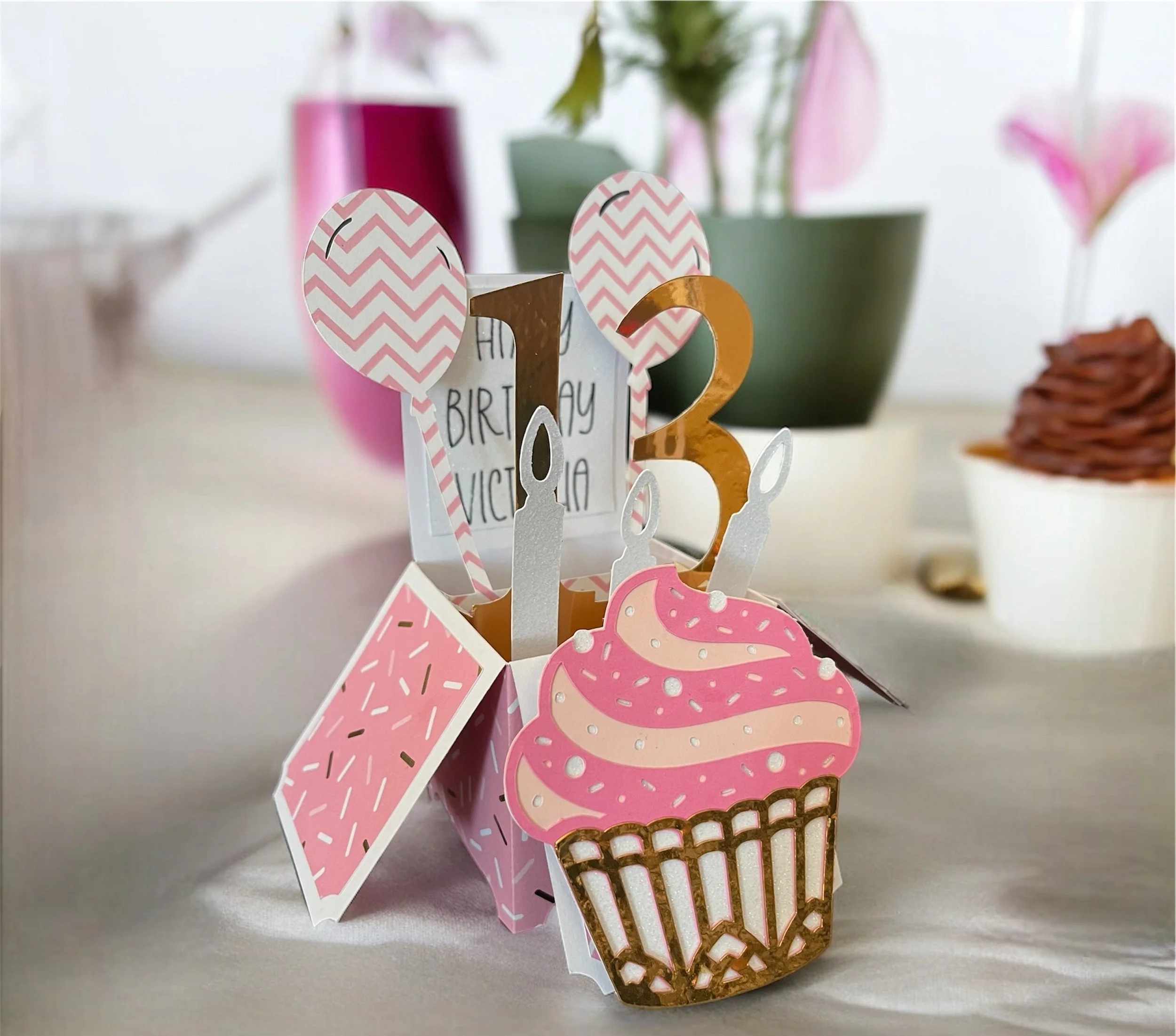 birthday card, cards, homemade cards, pop up card