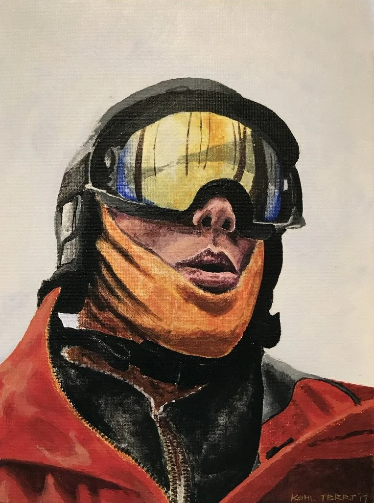 Skiing Self Portrait | 2017
Acrylic on Canvas
9" x 12"