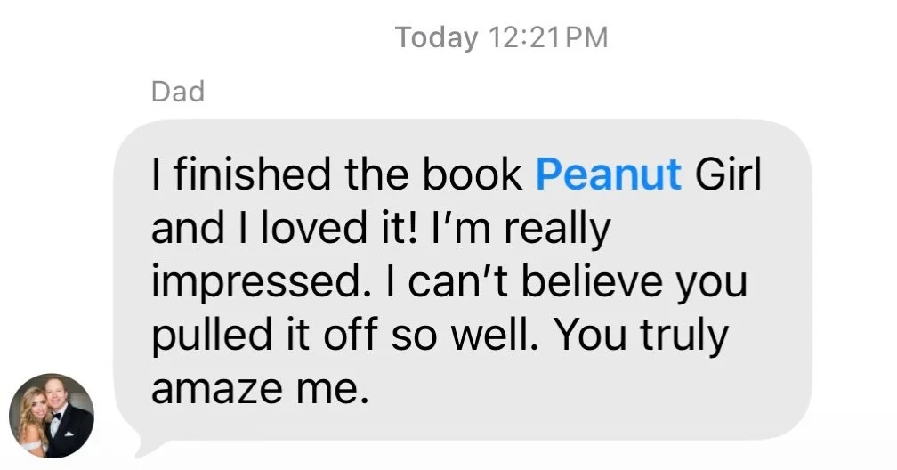 My most meaningful review yet 🥺🖤 And yes, my dad has called me Peanut since the day I was born. 🥜 

#bookreviews #debutnovel #thrillerbooks #debutauthor #indieauthor