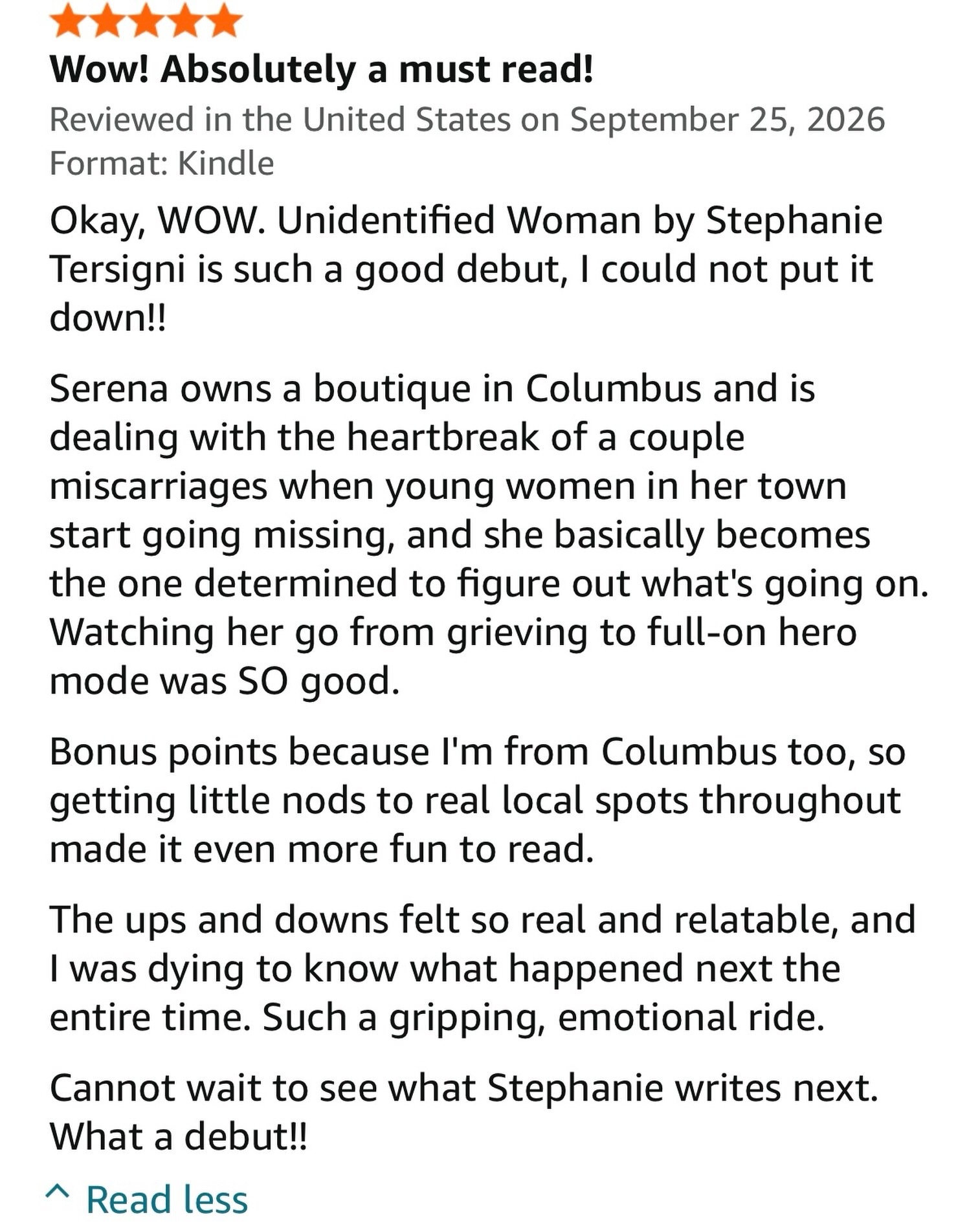 All I wanted when writing this story many years ago was for readers to enjoy the ride and see a POV of a woman going through grief and turning it into something positive. This review sums up exactly what I was hoping readers would feel! 🥲 

To every