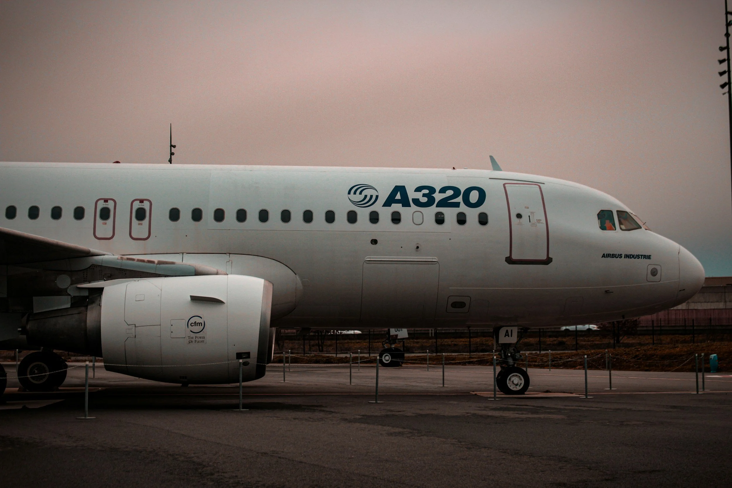 Airbus A320 by Airbus Industries in white exterior color