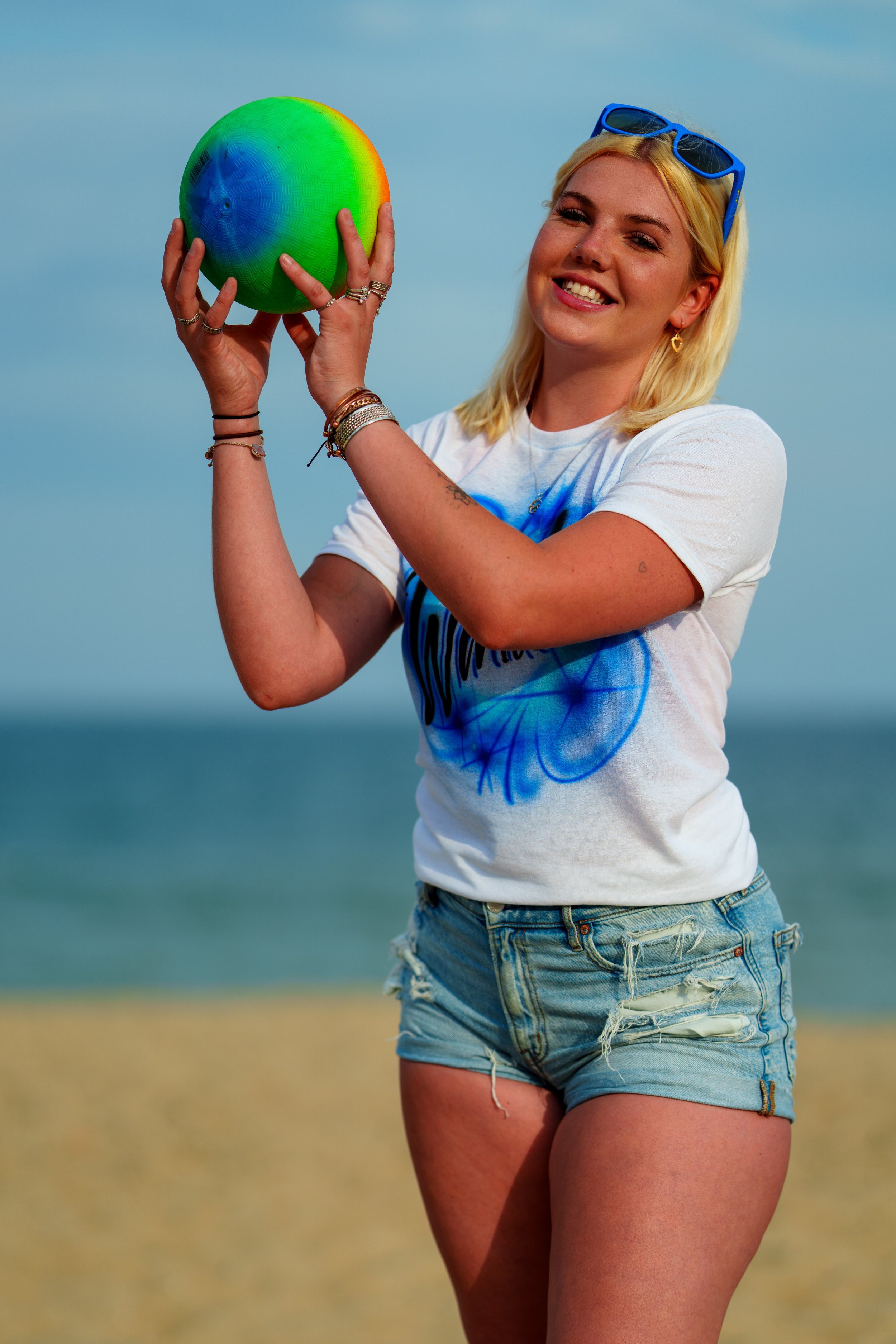 Old Orchard Beach Airbrush Beach Lifestyle photo of volleyball 