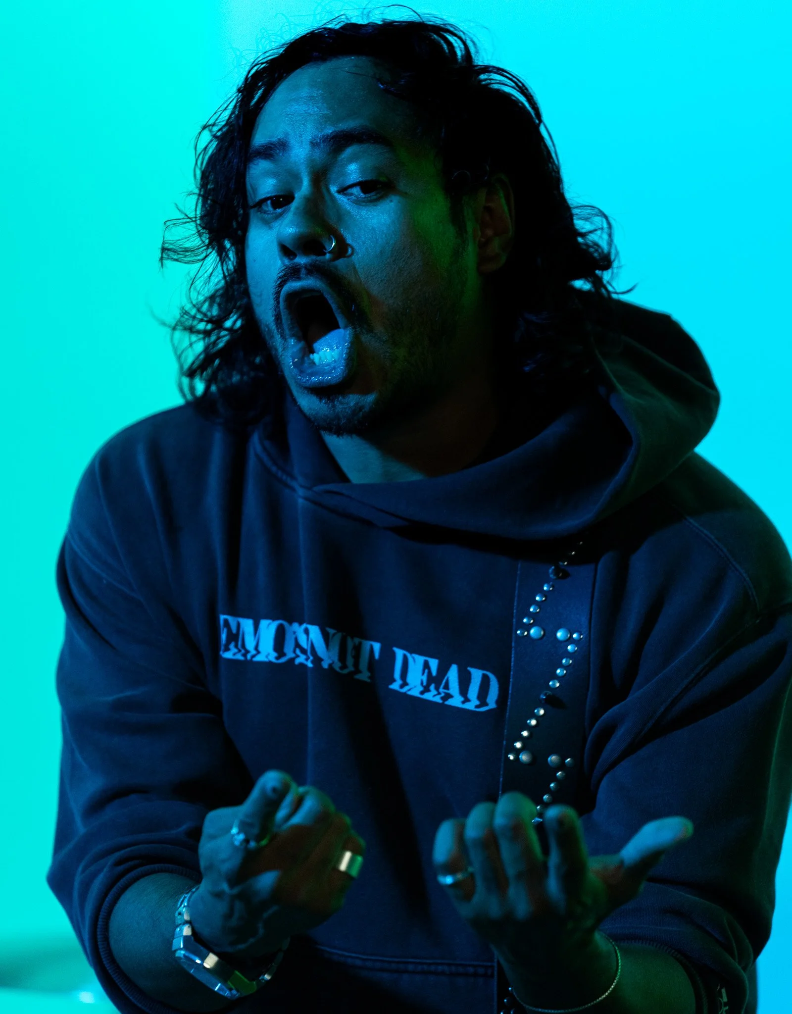 Benny on "Glass" Moments Of music video shoot