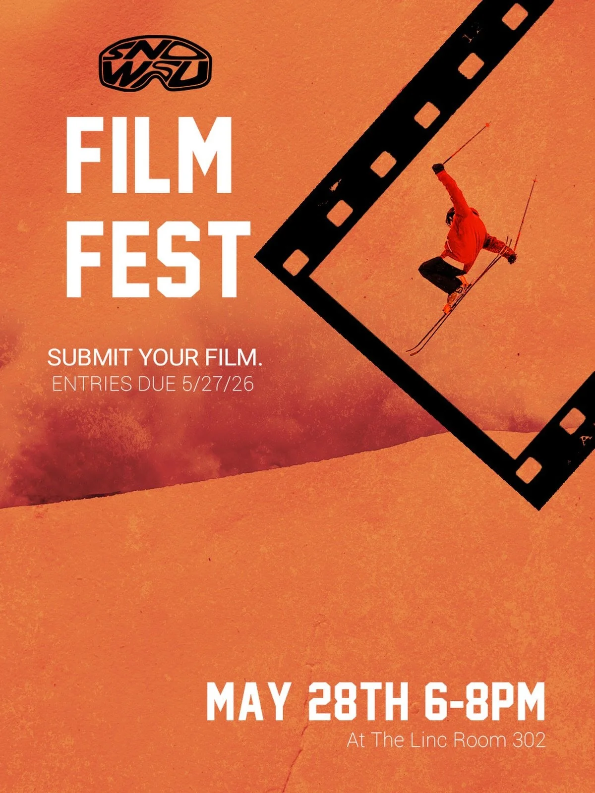 Our final event of the year!!! 🎥🍿

Tomorrow we are hosting our first ever Snow.s.u Film Fest! Be sure to get your submissions in tonight if you haven&rsquo;t already. We will have prizes for the best films, as well as for Sunday Sends submissions, 