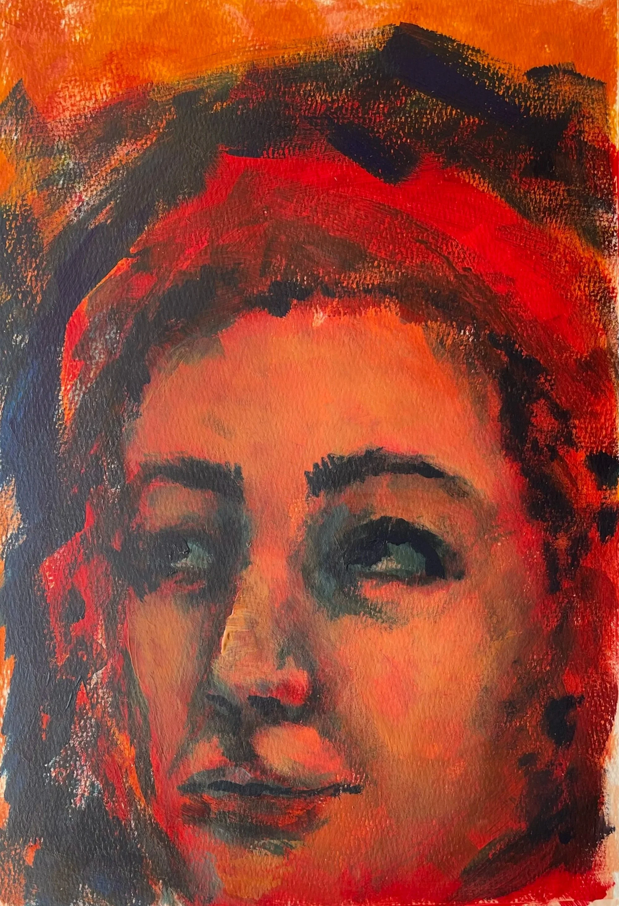 Broken Glass and Rusted Nails, Acrylic on paper