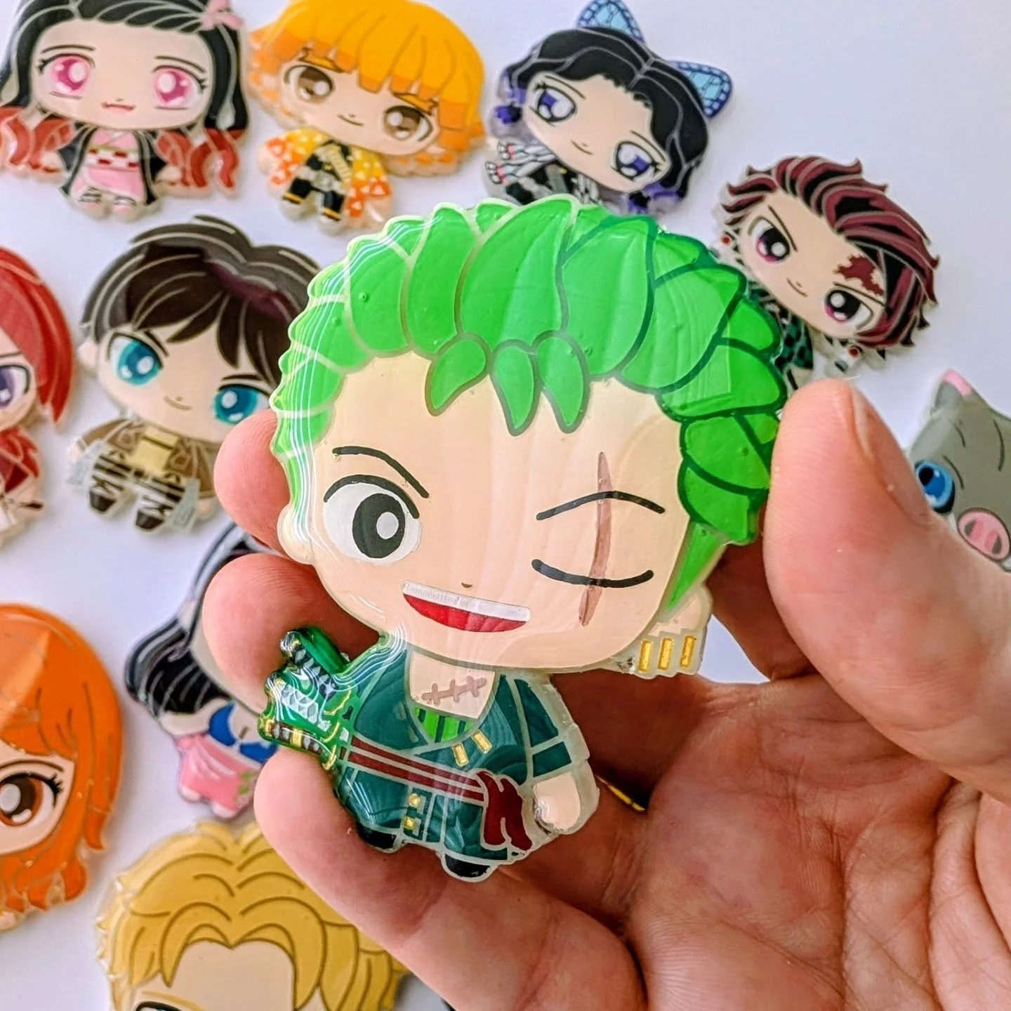 Hands down the most requested anime. These One Piece chibis are available for pre-order June 5th @ 7pm CST on my website. Available as figurines or bag charms. Chopper, Usopp and Thousand Sunny are not pictured but will also be available
#onepiece #c