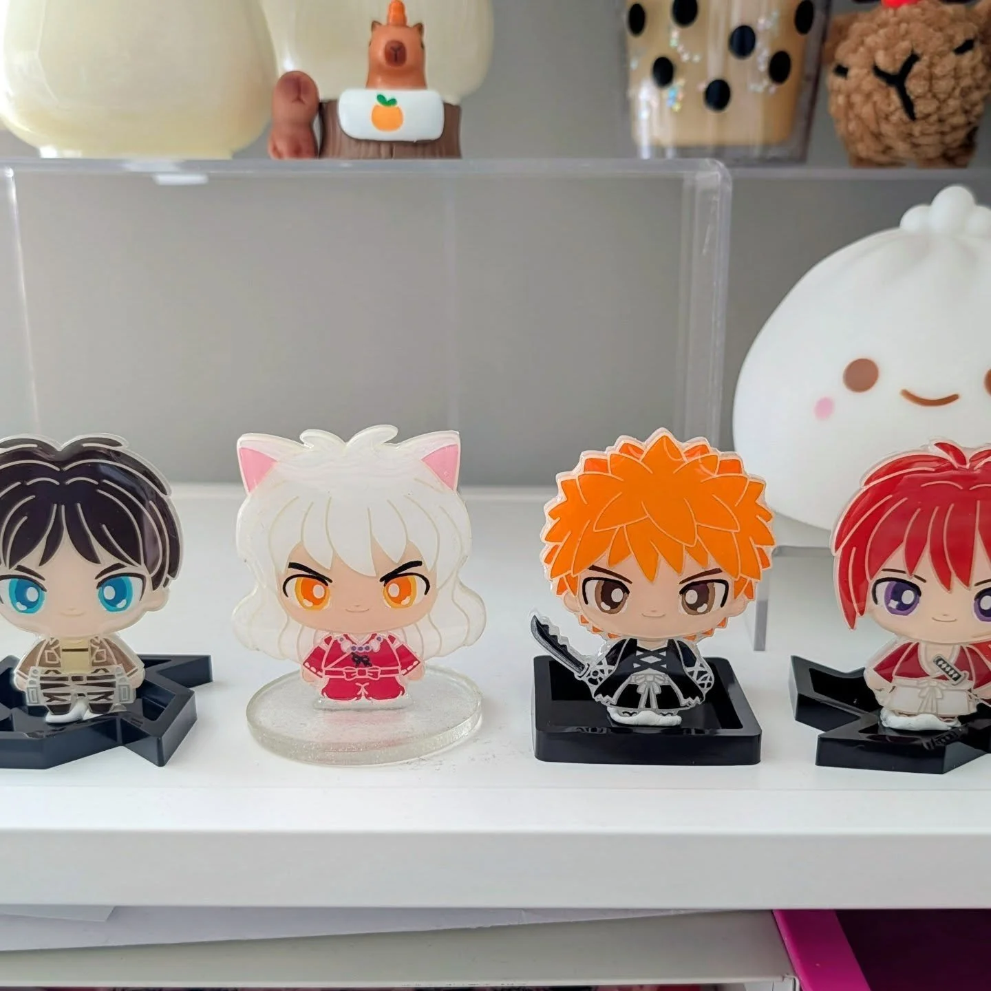 Available for pre-order on June 5th @ 7pm CST. Your fav anime protags in chibi form as figurines or bag charms. 
#eren #inuyasha #kenshin #ichigo #handmadeaccesories