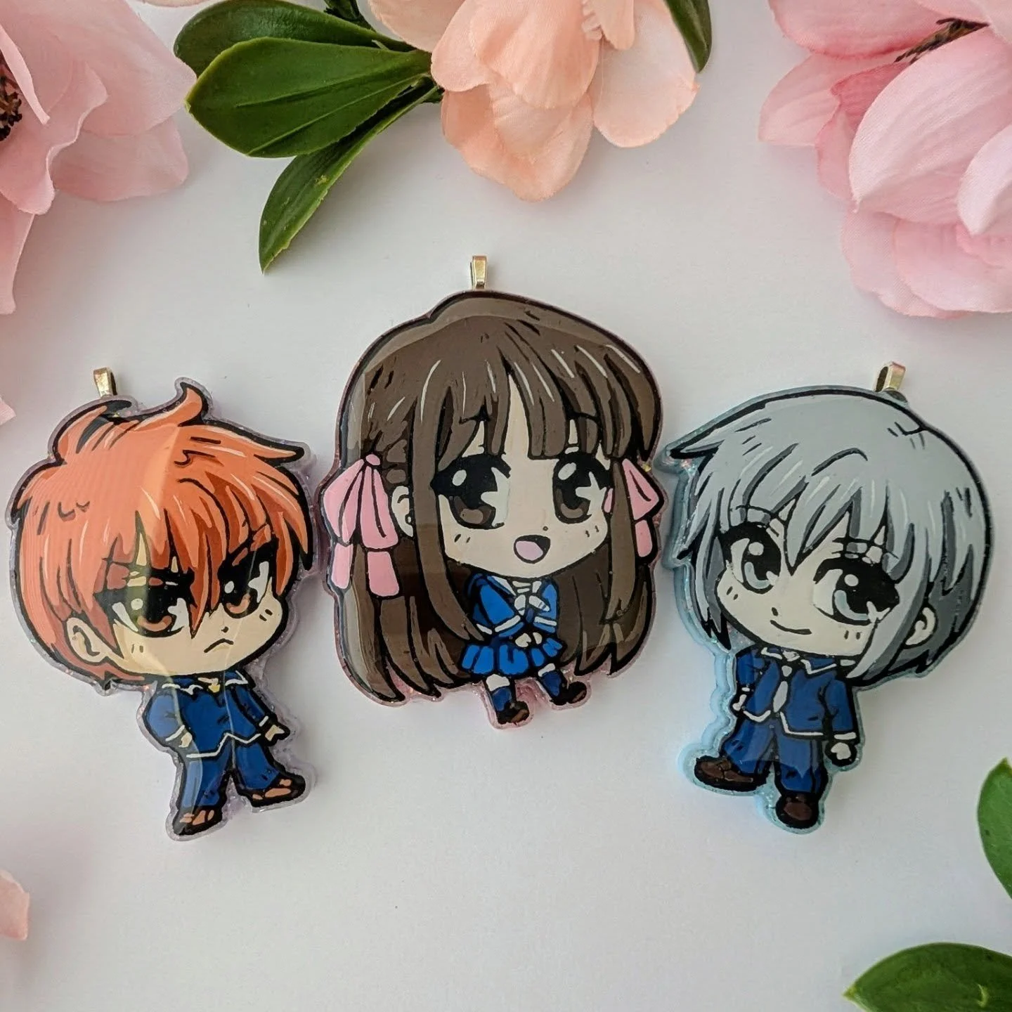 Fruits Basket chibis will be available for pre-order on June 5th @ 7pm CST. This show has my whole heart ❤️ 
#fruitsbasket #fruba #chibianime #handmadeaccesories