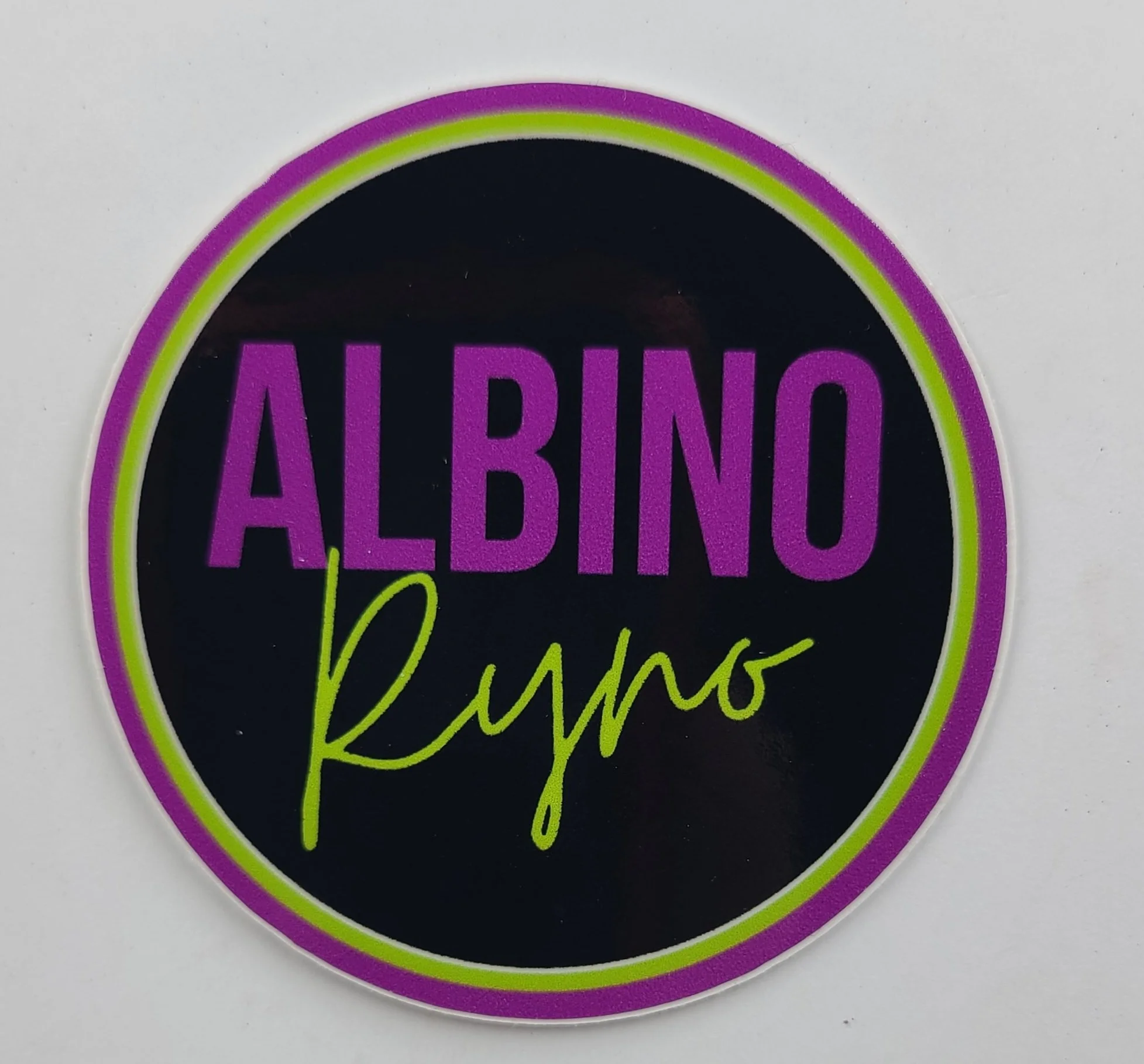 Albino Ryno Logo 3" sticker