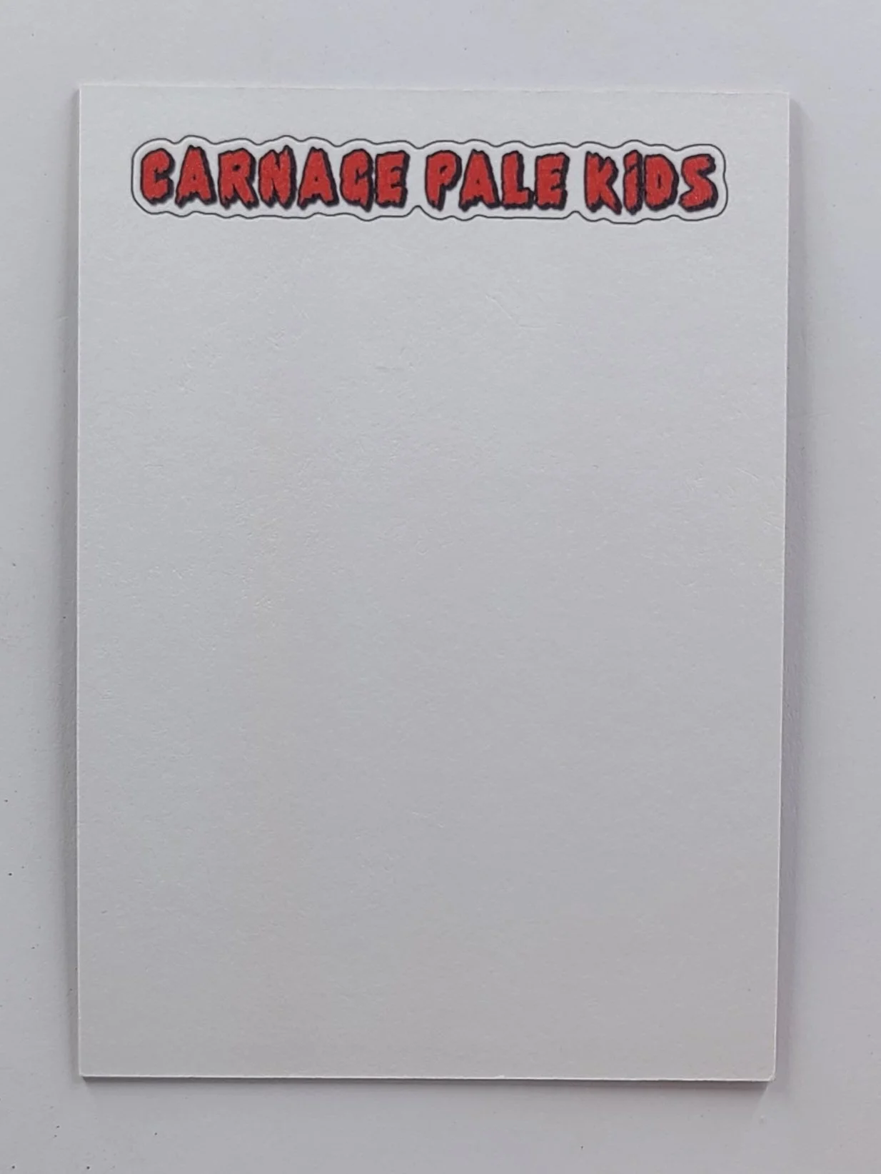 Carnage Pail Kids Sketch Card