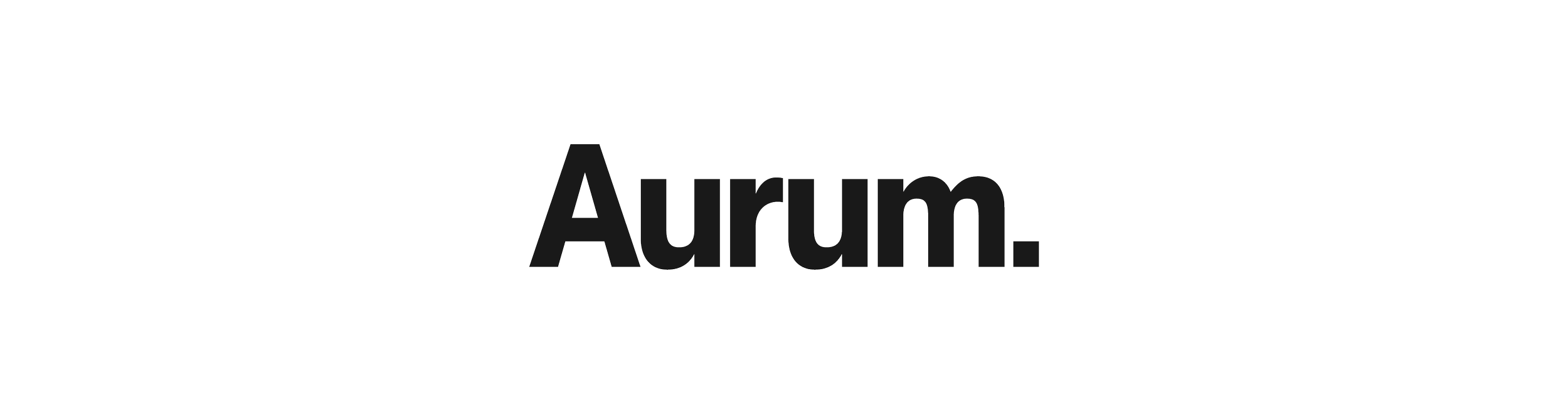 Black background with the word 'Aurum.' in gray bold text.