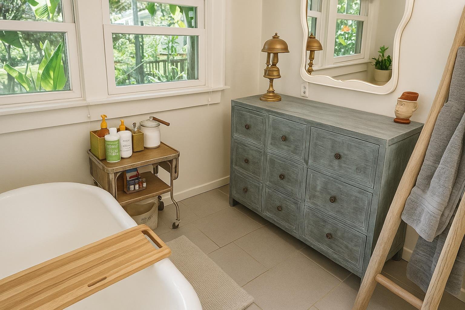 Bath salt and essential oils provided 