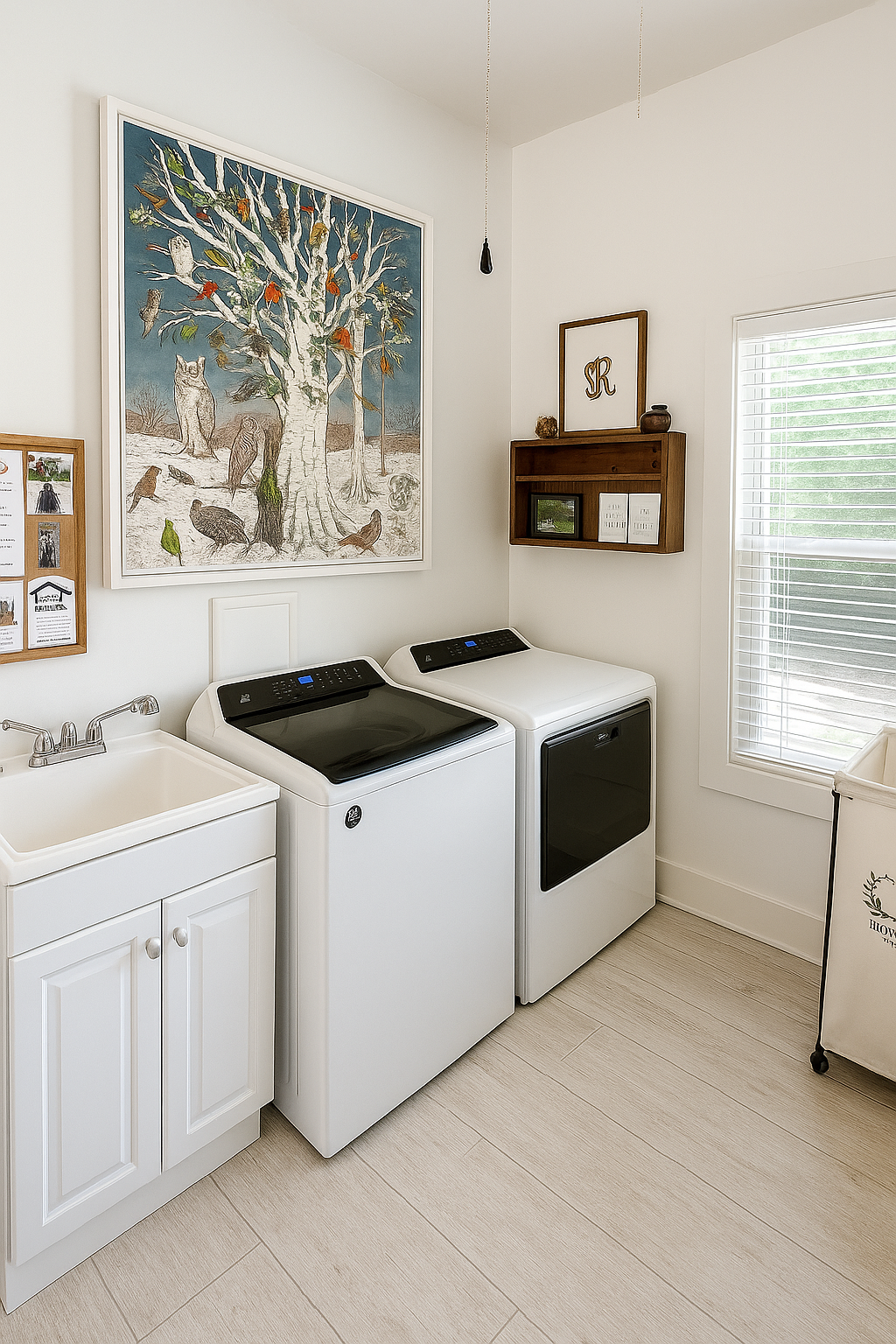 A fully equipped laundry space is available exclusively for guests