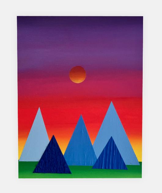 Colorful Mountain Sunrise Blank Inside Note Card (4"x5.5") Featuring Original Artwork by Melissa Bottiglio