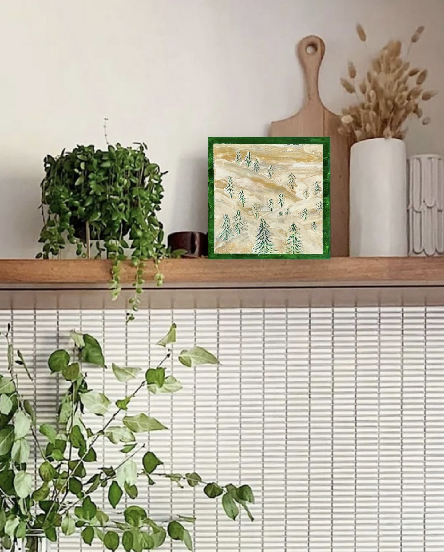 "Snowy Slopes" 6x6 inch Original Painting by Melissa Bottiglio