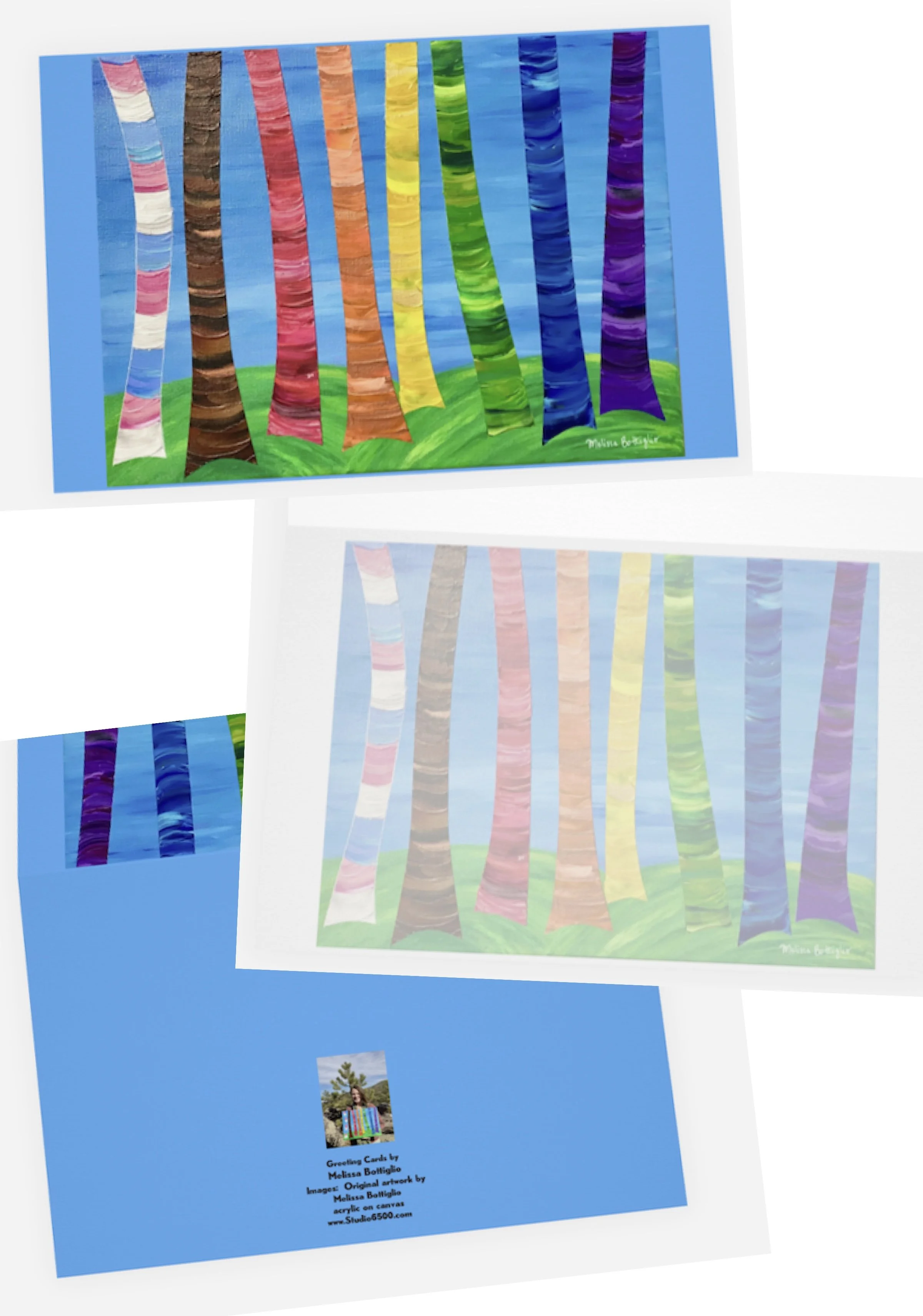 6 Blank Art Greeting Cards (4.6