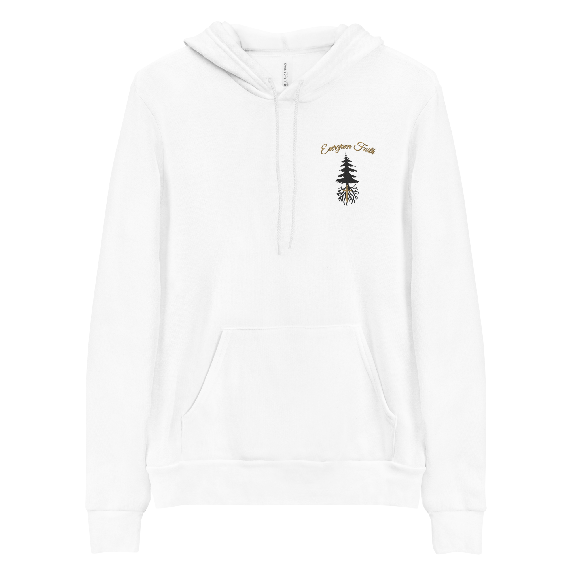 Evergreen Faith Embroidered Hoodie | Jeremiah 17:8 Cozy Christian Sweatshirt