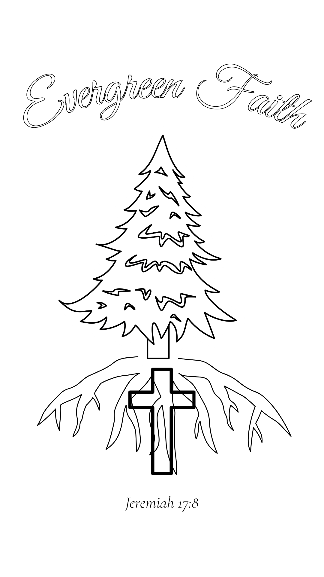 FREE Jeremiah 17:8 Coloring Page | Evergreen Faith Printable