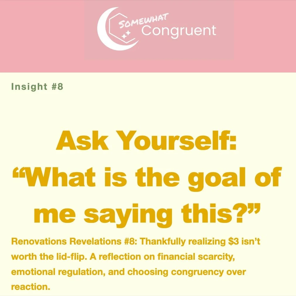 8/8 Renovations Revaluations sent out in two months! It has been so fun sharing my real-life insights on navigating people-pleasing, overthinking, and living somewhat congruently. 

Thank you to everyone who read and listened along!! 
Would love to h