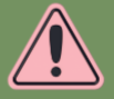 Warning sign with an exclamation mark inside a pink triangle