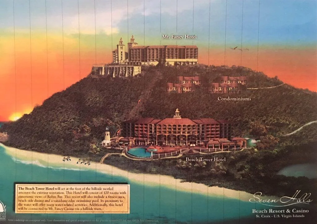Planned Hotel Resort Casino at Mt Fancy on Robin Bay in St Croix USVI
