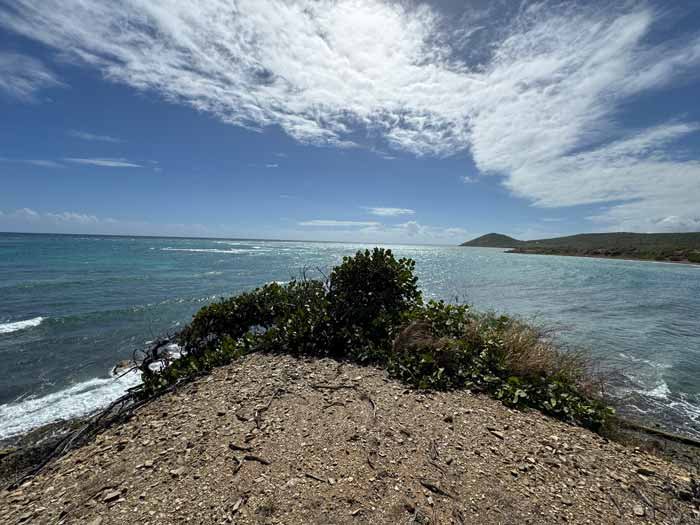 A bay on the south shore of St Croix, USVI,  with unobstructed views of the Caribbean Sea