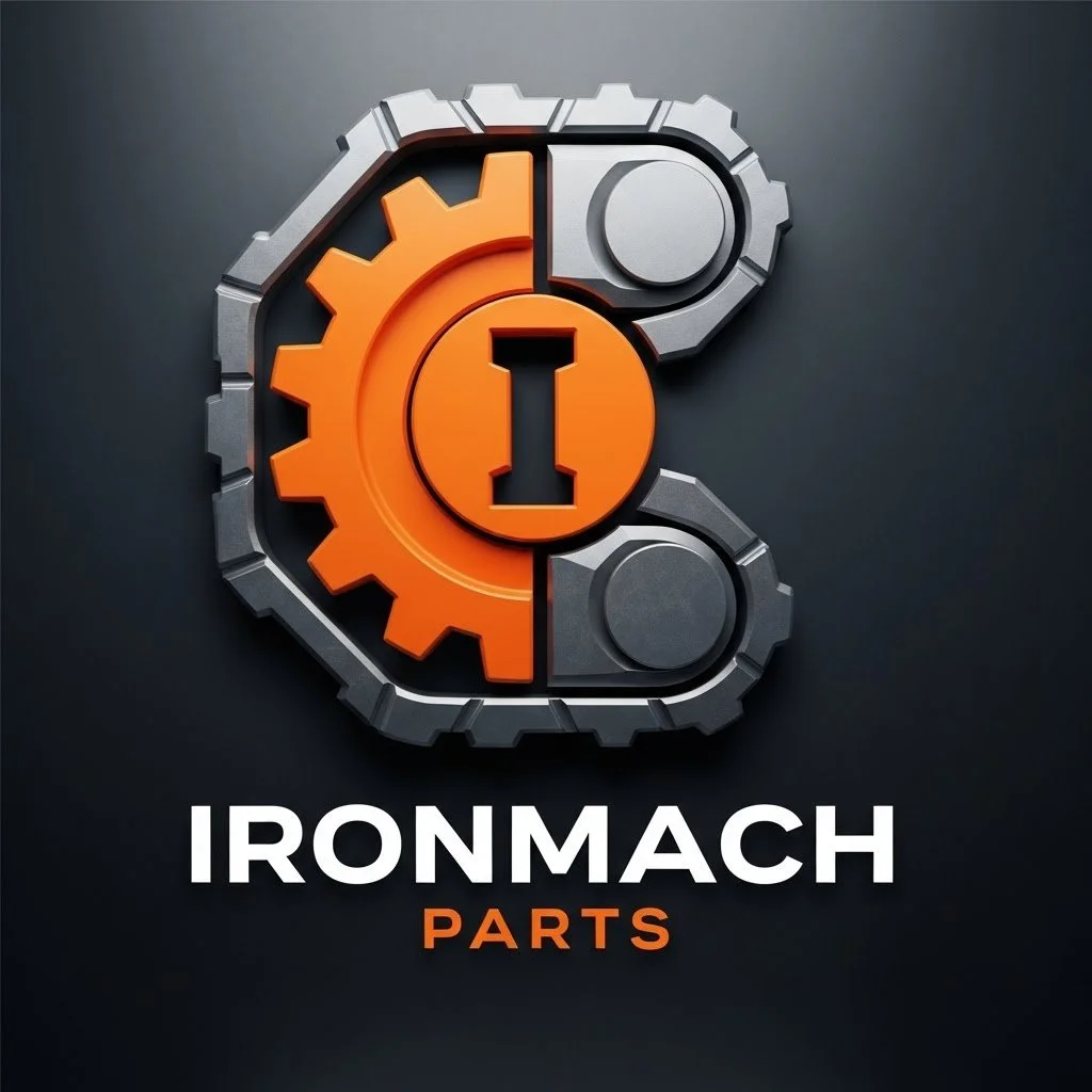 Logo for IronMACH Parts featuring a design of gears forming the letter 'C' with the words 'IRONMACH PARTS' below.