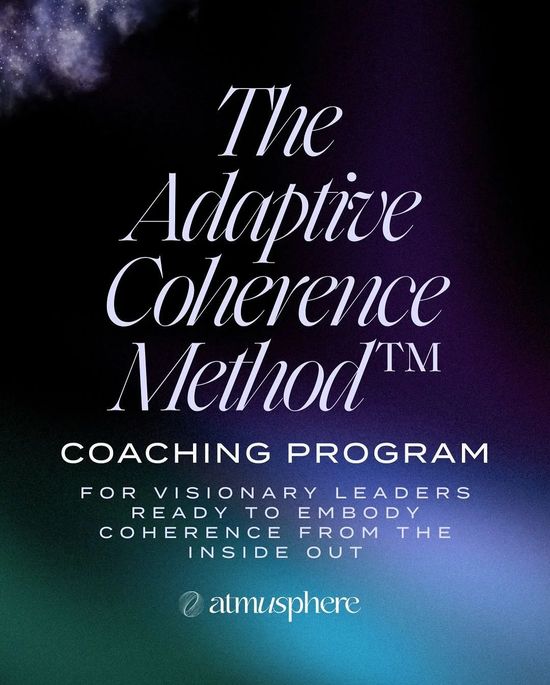 many coaching models focus on behavior change.
they&rsquo;re about getting you to act differently in order to hit a result.

and while results matter, they often don&rsquo;t last (including the sense of fulfilment). 

the Adaptive Coherence Method&tr