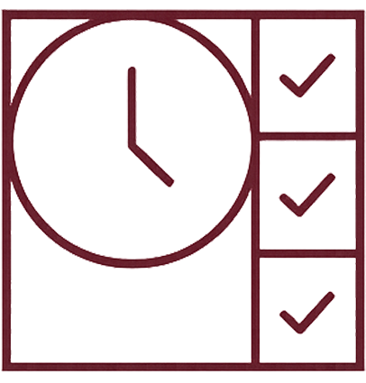Geometric drawing of an outline square with sections divided by vertical, horizontal, and circle lines.