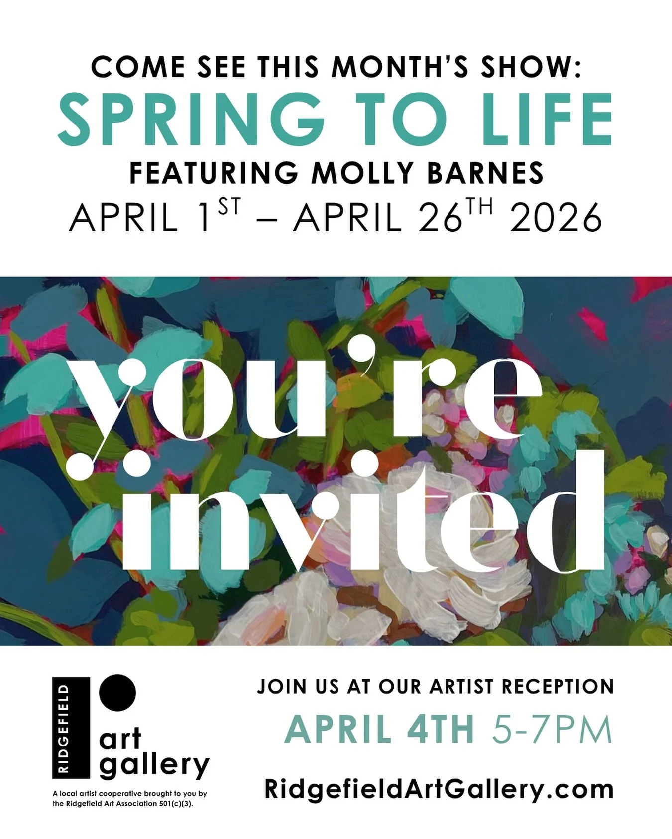 With winter behind us, we are happy to be welcoming in spring and all it has to offer. Come visit us through the month of April for our Spring to Life show featuring @sommollyier28 

Reception will be held April 4th from 5-7pm with light refreshments