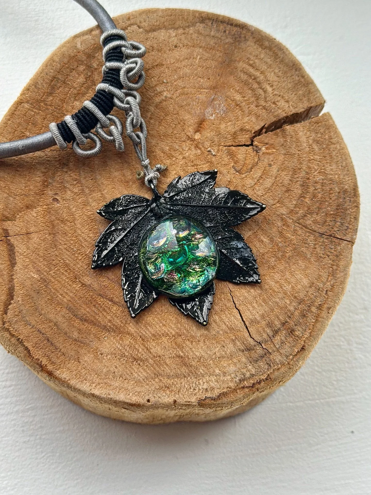 Stunning fused glass necklace by Jeannette Fedorka