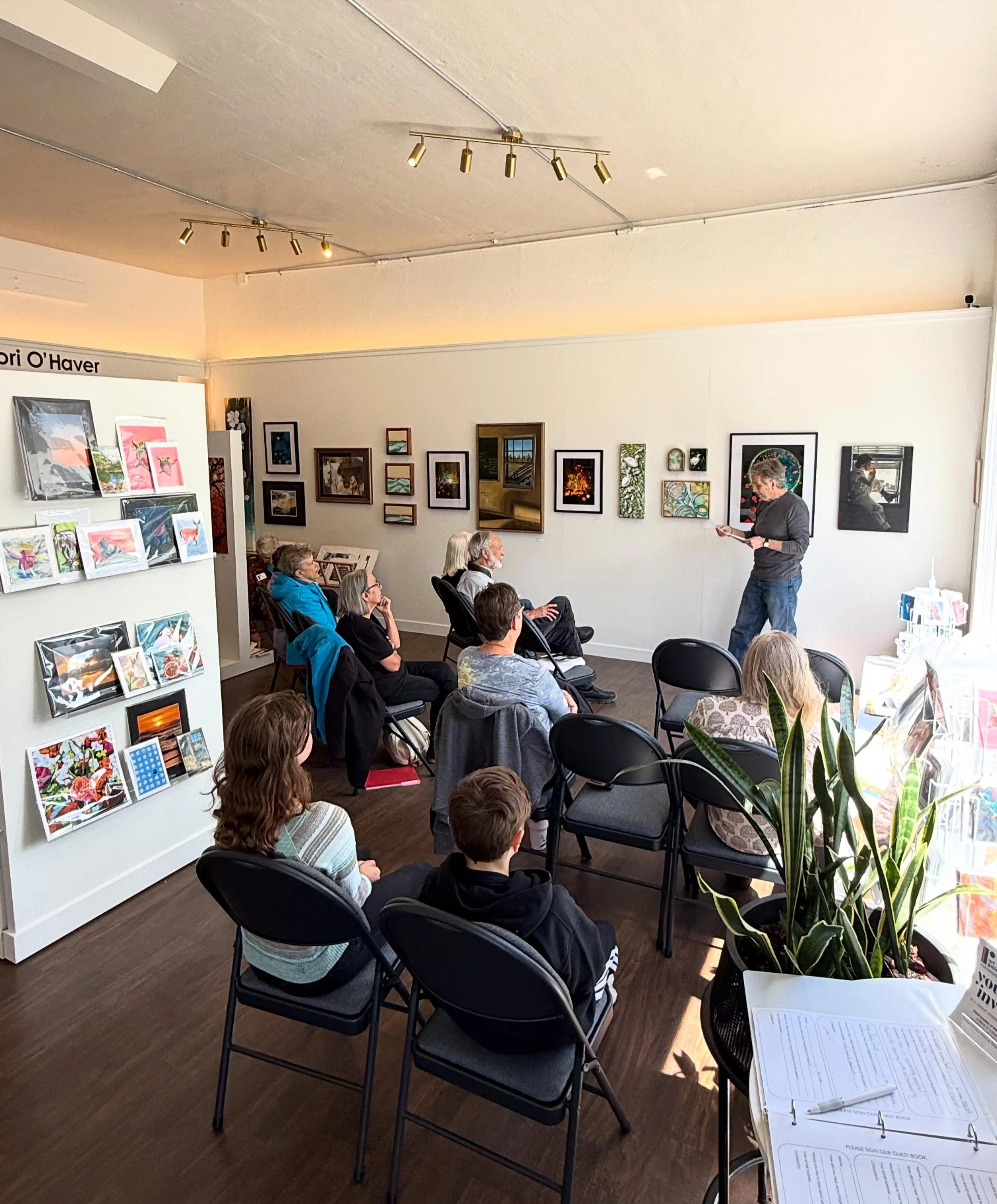 Thank you to everyone that attended our monthly poetry reading with @pnfarmarts. We had poets ages 12-90 read today and it was a lovely afternoon in the gallery. 

June will not have a poetry reading due to being closed for Father&rsquo;s Day, but we